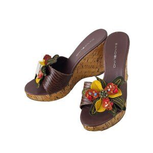 Bandolino womens shoes Y2K mules with cork